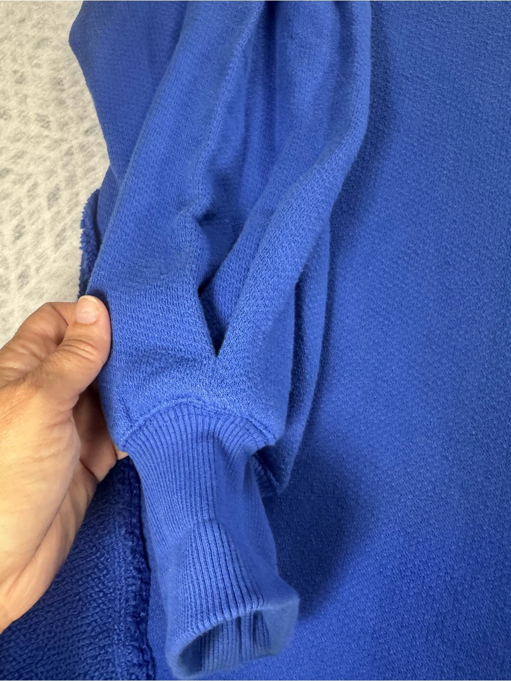 We The Free Royal Blue Ribbed Mock Neck Pullover Tunic Dress Comfy Sweatshirt - Picture 5 of 17